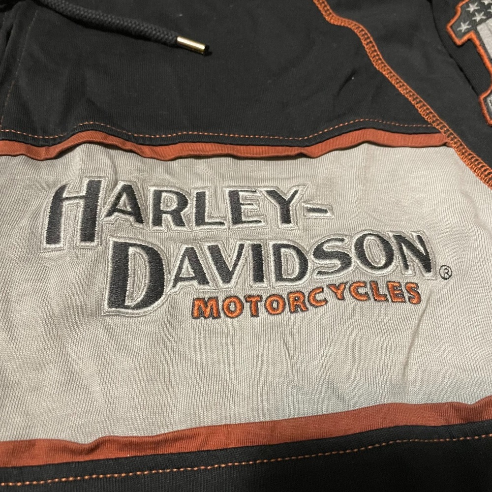 Harley Davidson Motorcycles Mens Black Zip Up Hoodie EST 1903 Graphic Size M - Picture 5 of 8